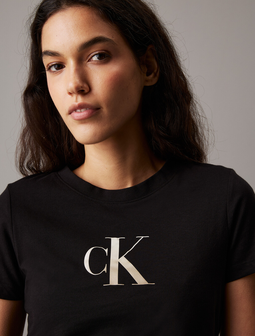 Slim Monogram T-shirt, Ck Black, hi-res