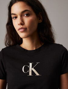 Slim Monogram T-shirt, Ck Black, hi-res