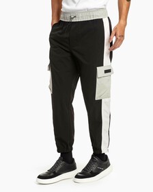 Unisex Color Block Joggers, Ck Black, hi-res