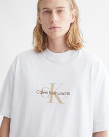 Archival Neutrals Monogram Tee, BRIGHT WHITE, hi-res