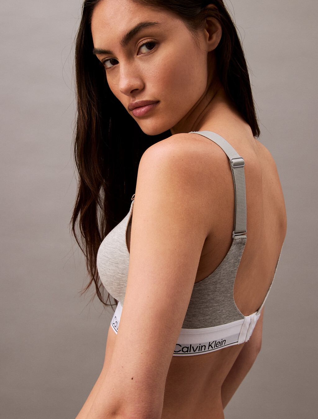 Icon Cotton Lift Bralette, Grey Heather, hi-res