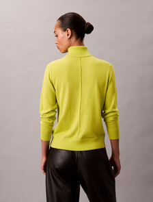 Merino Wool Turtleneck Jumper, Fragile Sprout, hi-res