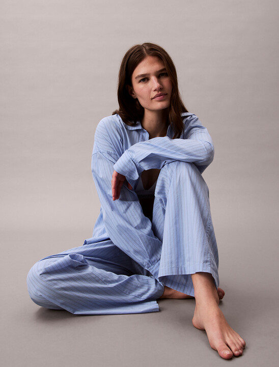 Cotton Poplin Logo Waistband Pant