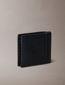 Leather RFID Billfold Wallet, Black, hi-res