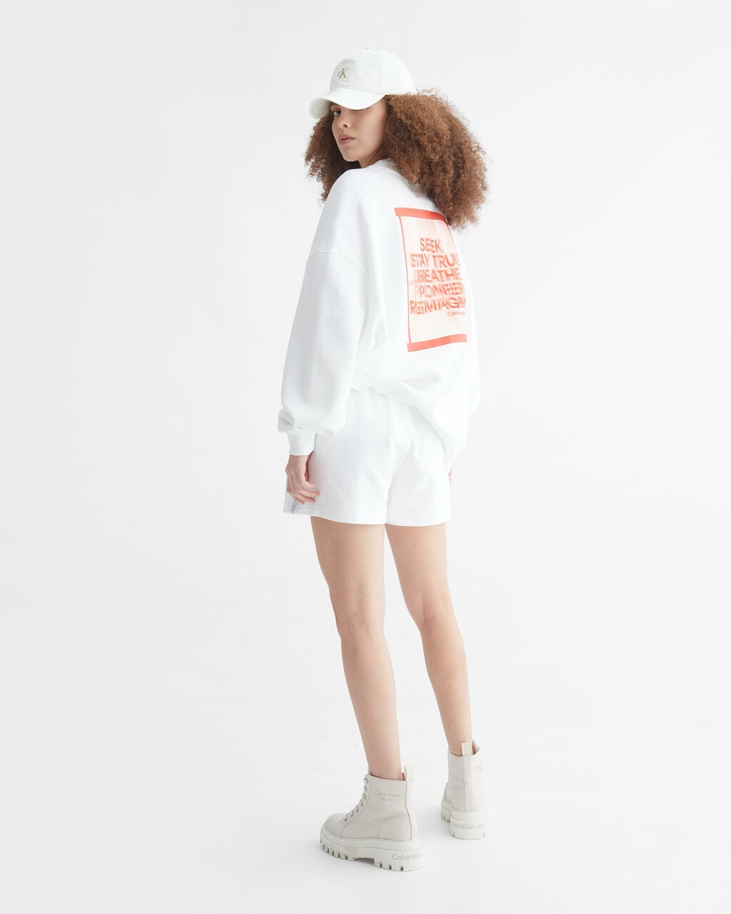 Hybrid Comfort Back Slogan Sweatshirt, Bright White, hi-res