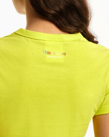 Pride Logo Cropped Tee, Acid Citrus, hi-res