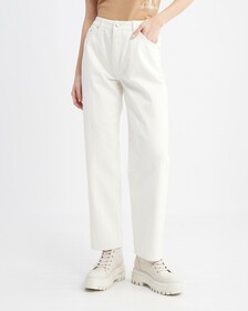 90S STRAIGHT MODERN NEUTRALS WHITE JEANS, Neutral Back Embro, hi-res