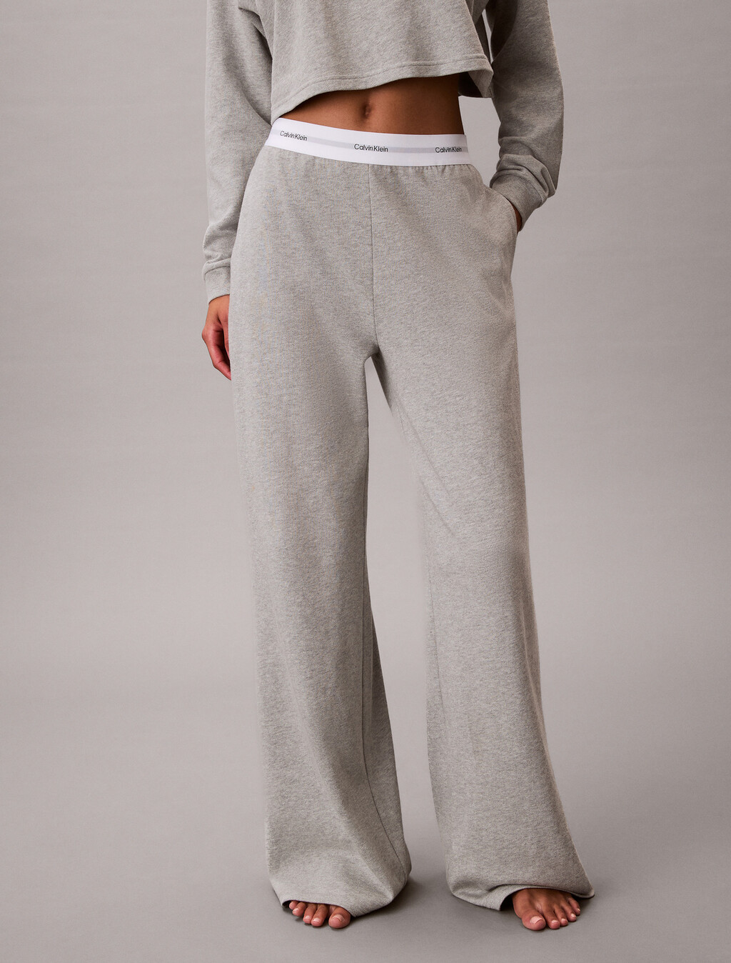 Logo Cotton Jersey Pyjama Pants, B10 Grey Heather, hi-res