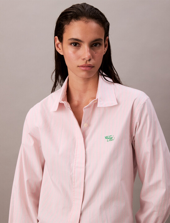 Stripe Relaxed Button-Down Shirt