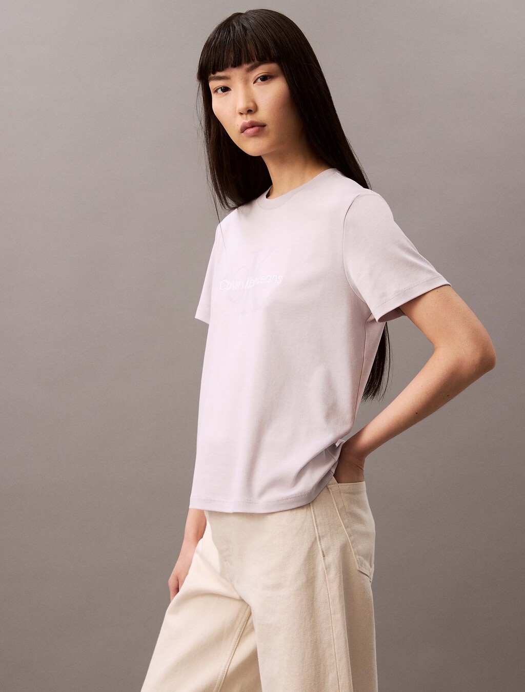 Standard Logo Monogram Tee, Lilac Marble, hi-res
