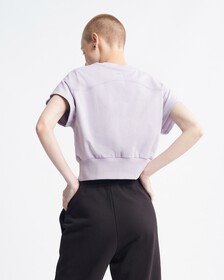 Feminine Seaming Cropped Top, Lavender Aura, hi-res