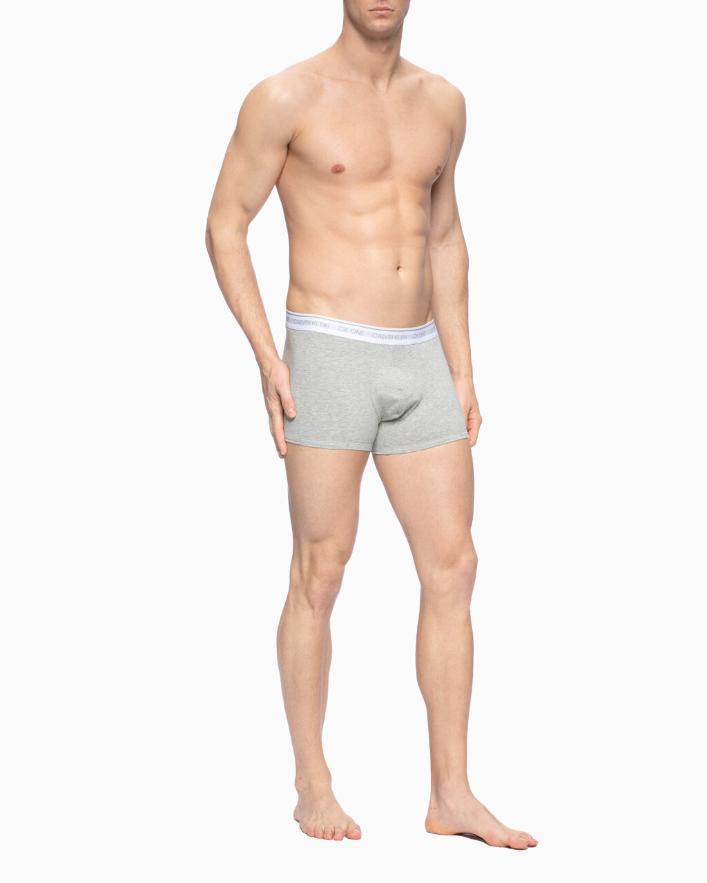 CK One Cotton Trunks, Grey Heather, hi-res