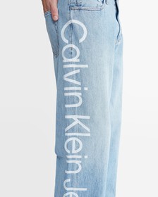 90S Loose Knockout Logo Jeans, Denim Light, hi-res