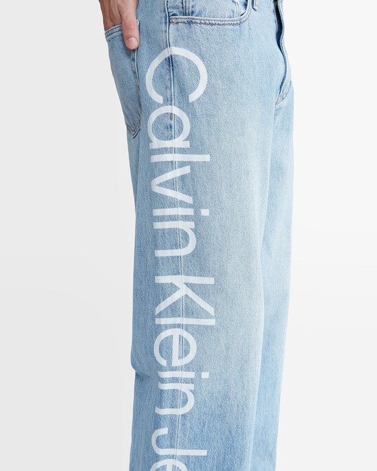 90S Loose Knockout Logo Jeans