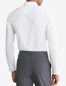Supima Stretch Cotton Slim Button-Down Shirt, Brilliant White, hi-res