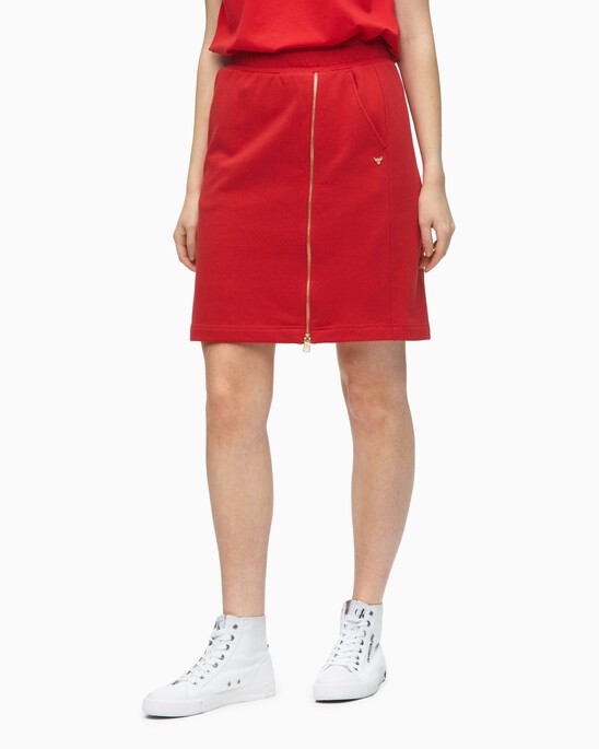 Chinese New Year Capsule Front Zip Sweat Skirt
