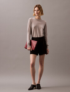Tech Merino Crewneck Sweater, Ash, hi-res