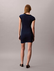 Calvin Klein Logo T-shirt Dress, Pageant Blue, hi-res