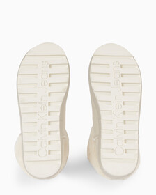 Faux Suede Slippers, Eggshell/Creamy White, hi-res