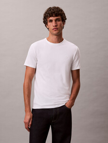 Stretch Cotton Slim Tee, Bright White, hi-res
