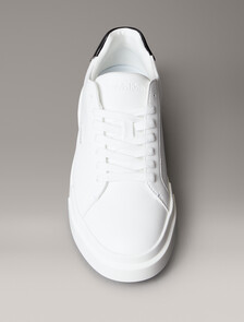 Leather Durable Traction NYC Trainers, Bright White/Black, hi-res