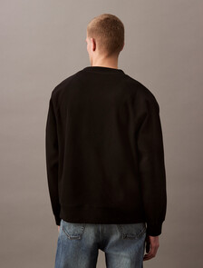 Double Knit Logo Applique Cardigan, Black, hi-res