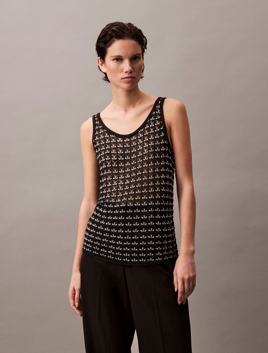 Jacquard Textured Tank Top