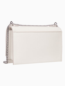Flap Crossbody Bag With Chain, Chalk, hi-res