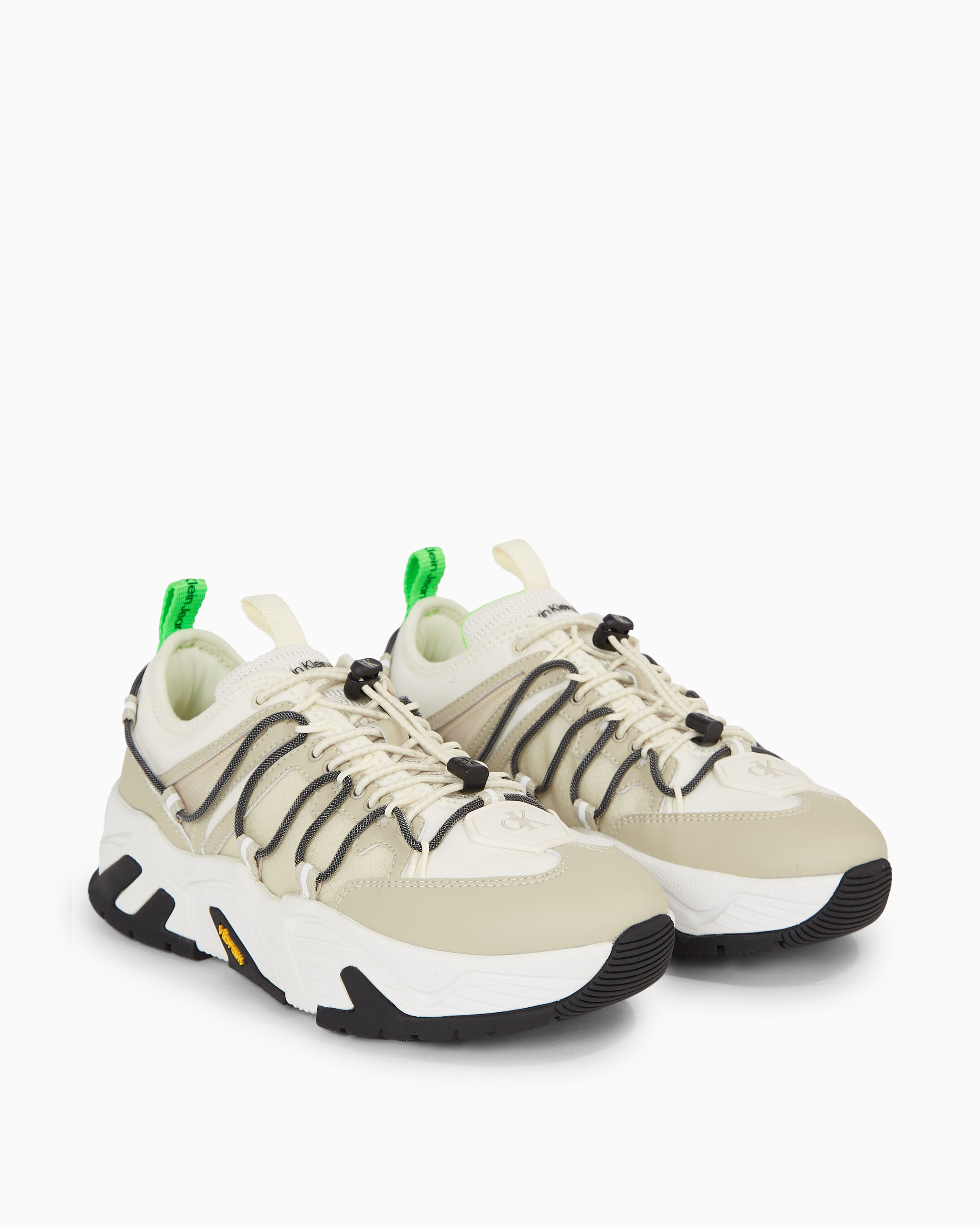 White and cream chunky trainers hot sale