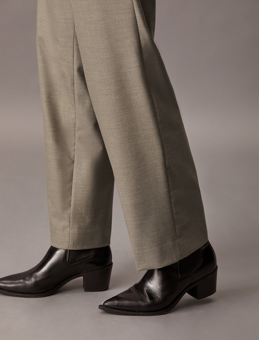 Refined Stretch Trousers, Driftwood Melange, hi-res