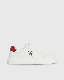 LEATHER TRAINERS, White/Merlot, hi-res