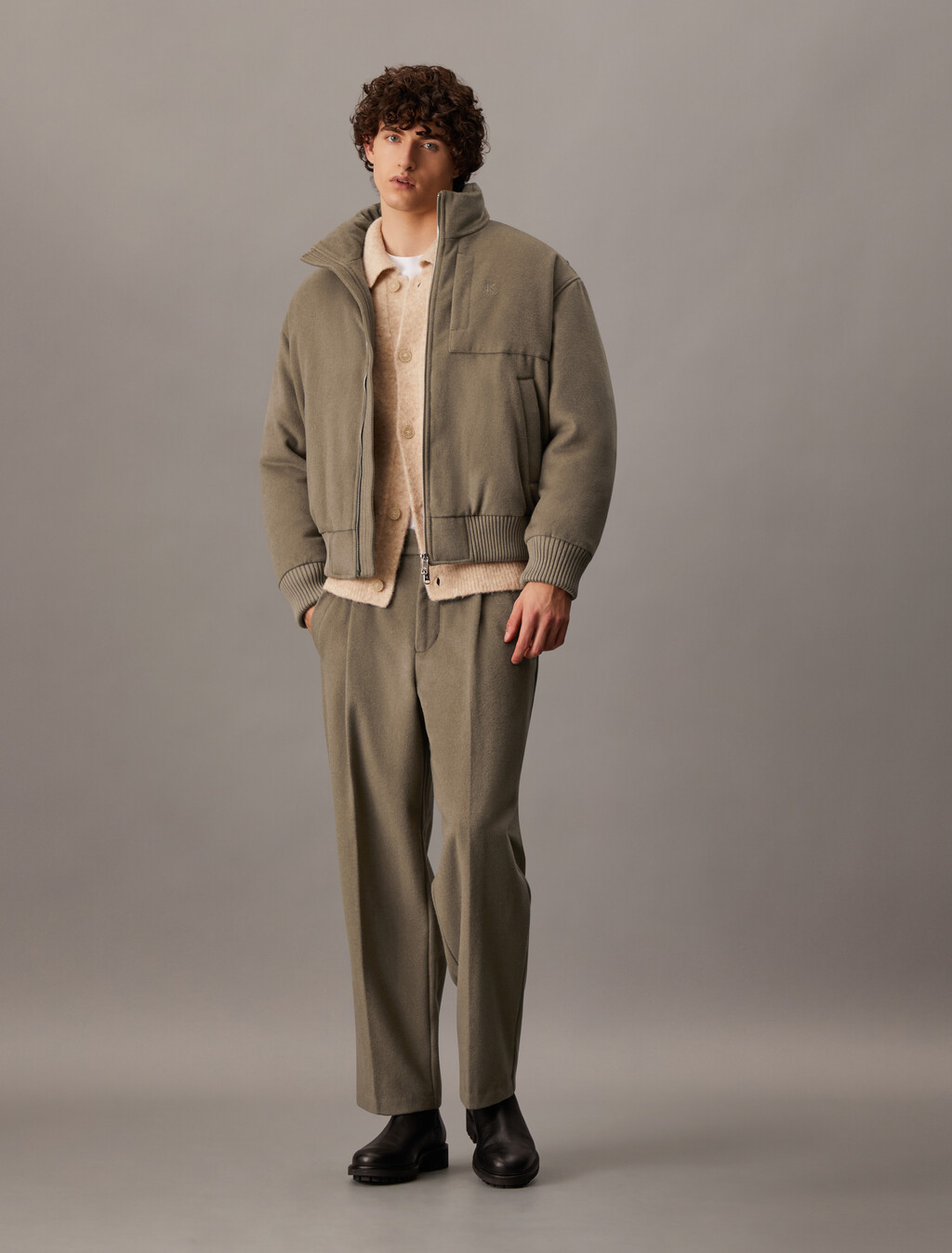 Premium Wool Pants, Brindle, hi-res