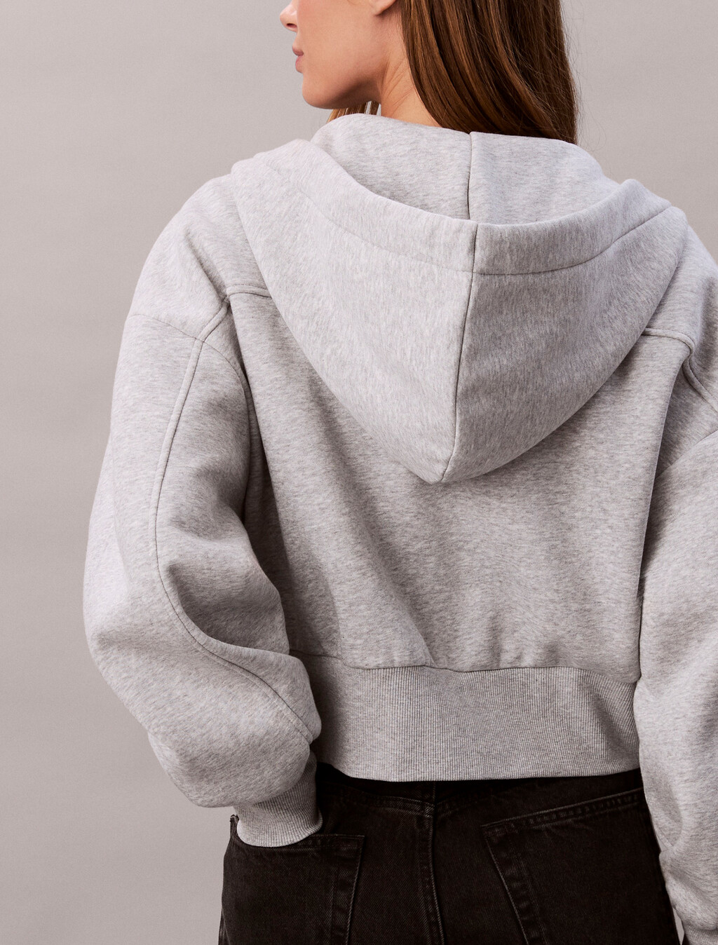 Logo Tape Zip Hoodie, BC04 History Heather, hi-res