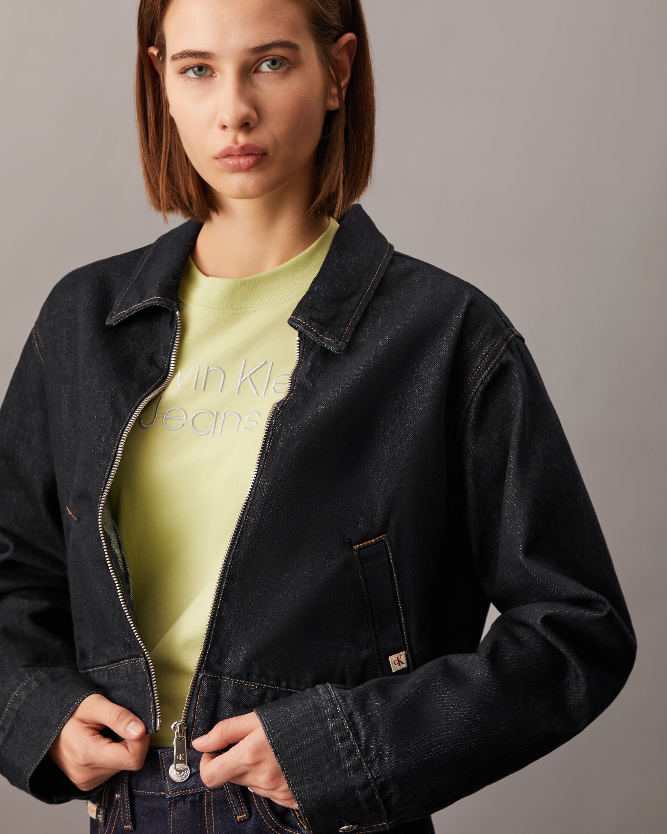 Forever Indigo Zip Up Denim Jacket | blue | Calvin Klein Singapore