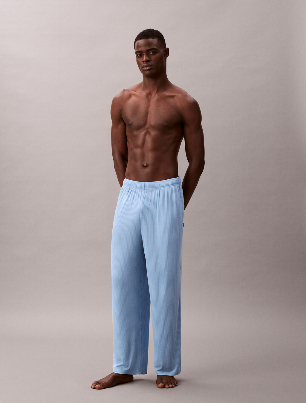 Modal Rib Knit Sleep Pant, Gulf Blue, hi-res