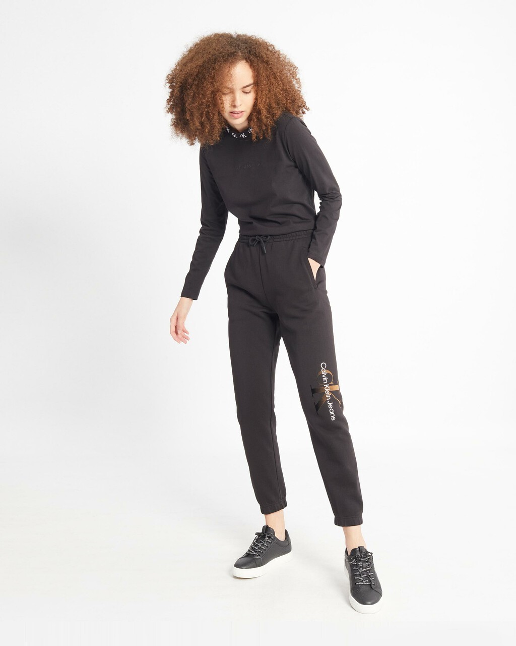 CORE PLUS CK LOGO LONG SLEEVE TEE, CK BLACK, hi-res