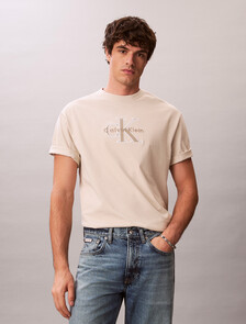 Relaxed Logo Appliqu&eacute; T-shirt, Oatmeal, hi-res