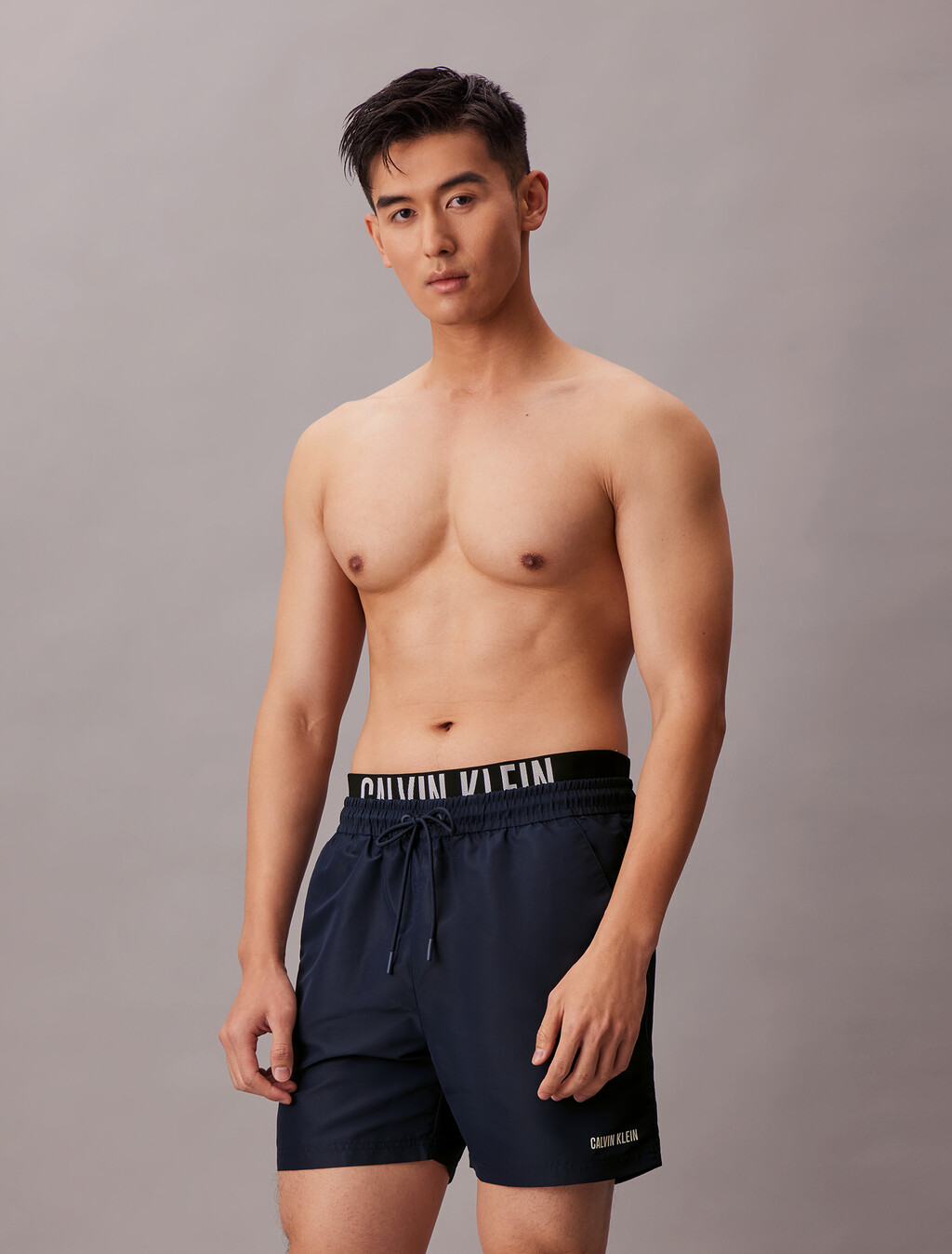 Double Waistband Swim Shorts - Intense Power, Shoreline, hi-res