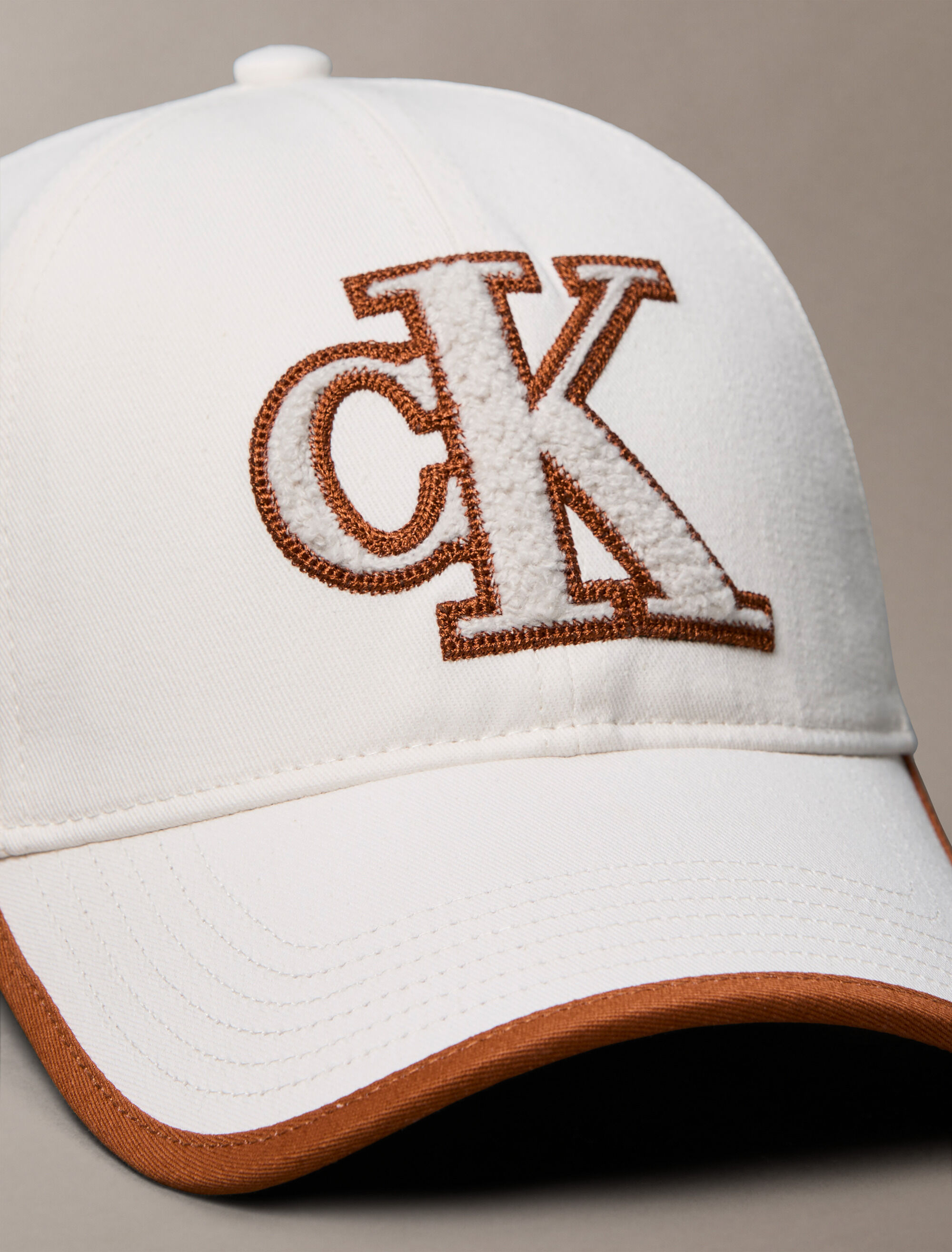 UV Twill Bouclé Logo Adjustable Cap | white | Calvin Klein Singapore