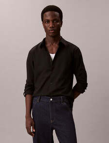 Tech Stretch Slim Shirt, Black, hi-res