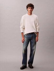 Tech Knit Boxy Mock Neck Jumper, Chalk, hi-res