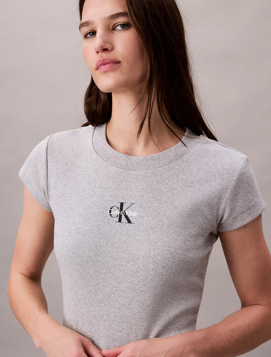 Slim Cropped Monogram T-shirt