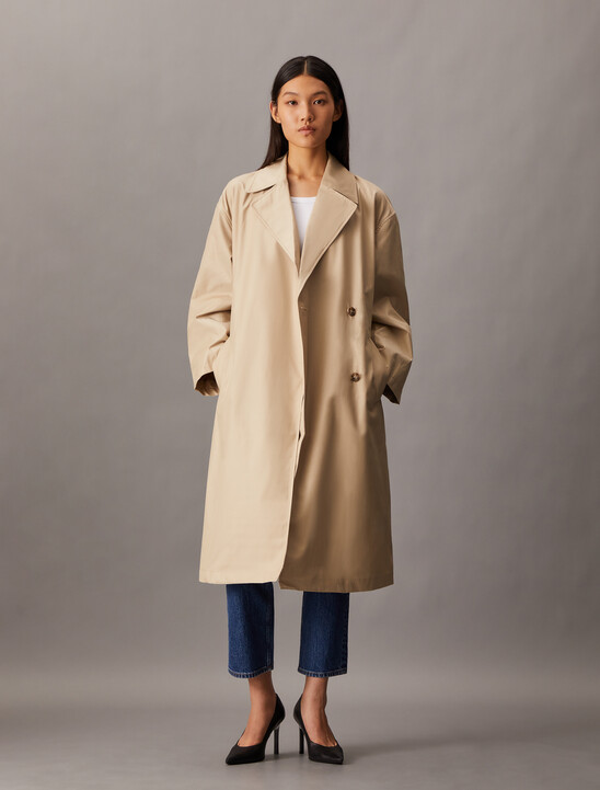 Organic Cotton Blend Trench Coat