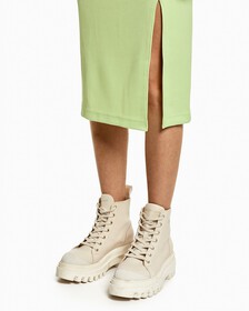 FRONT SLIT PENCIL MIDI SKIRT, Exotic Mint, hi-res
