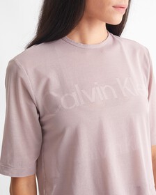 CK Sport Mesh Relaxed Tee, GRAY ROSE, hi-res