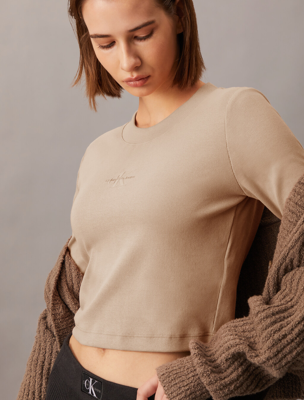 Monogram Baby Fit Rib Knit Tee, Tuscany, hi-res