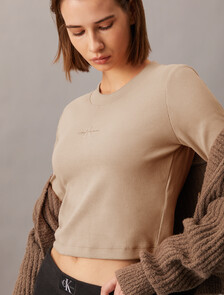 Monogram Baby Fit Rib Knit Tee, Tuscany, hi-res