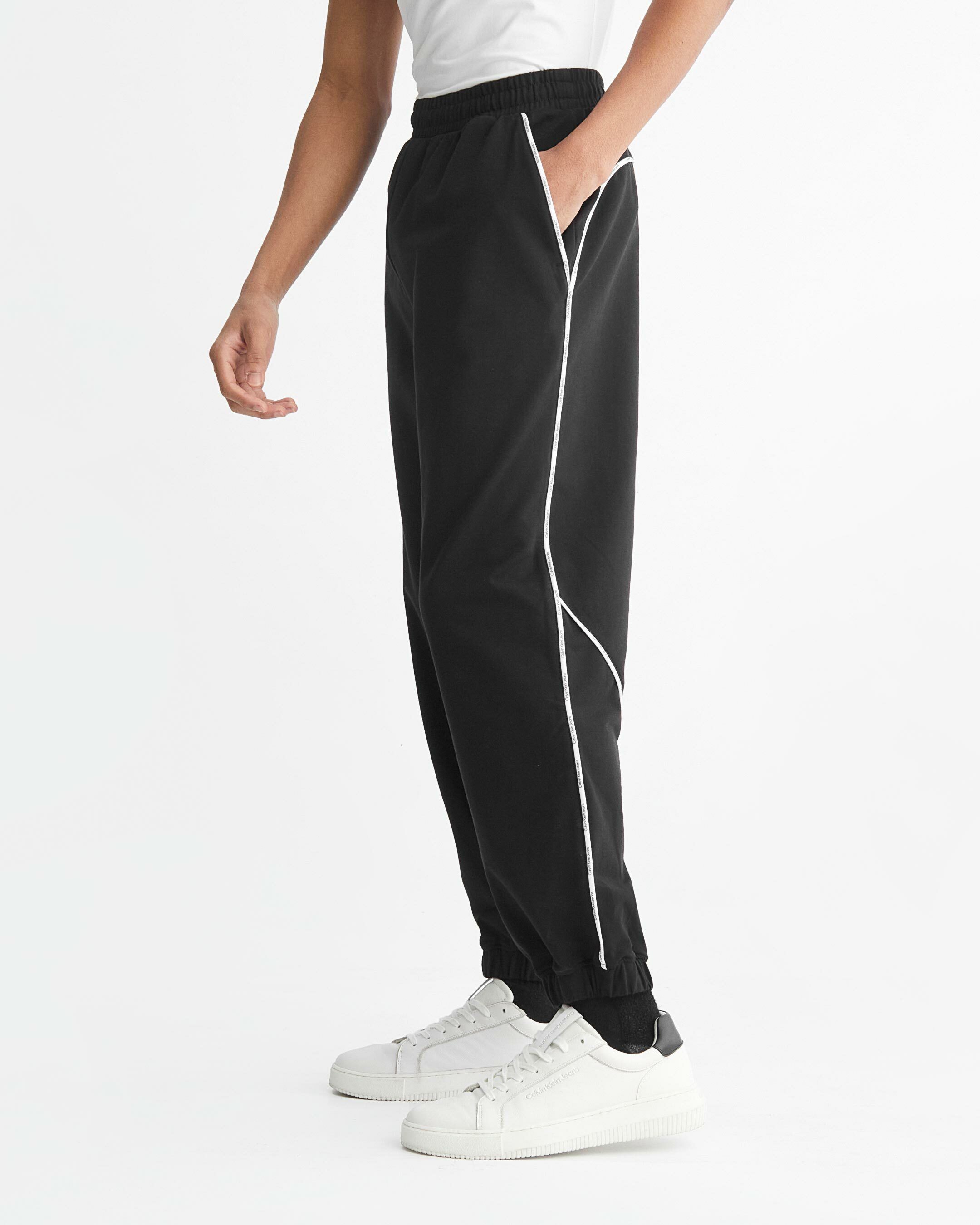 White and sales black sweatpants
