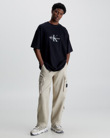 Cotton Monogram T-Shirt, Ck Black, hi-res