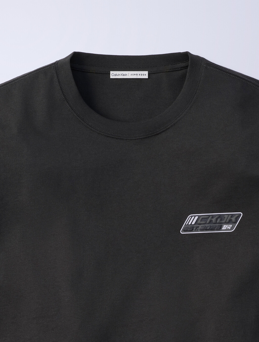 Jung Kook for Calvin Klein Logo Badge Relaxed T-Shirt, Peat, hi-res